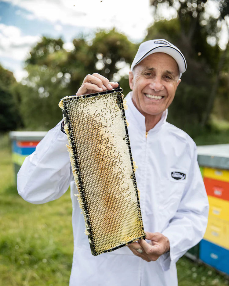 Professionelle Comvita Imker, die Bienenstöcke betreuen